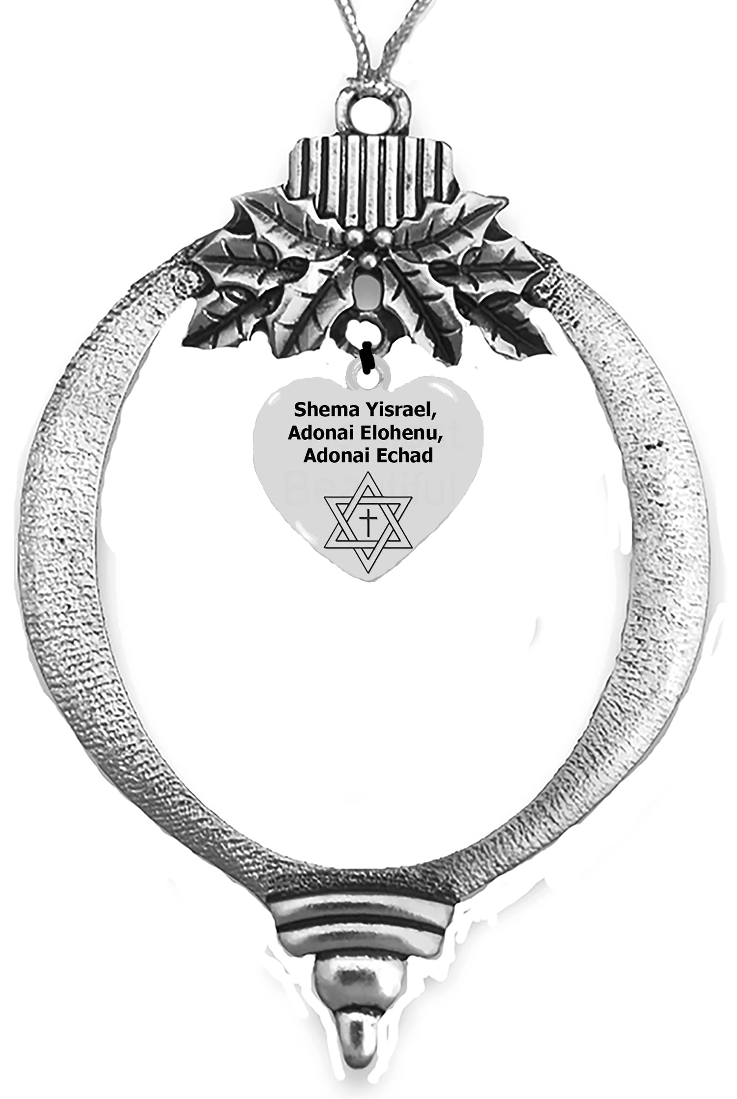 Messianic, Jesus Said, Mark12:29-31 The Most Important Prayer Was The Shema. Hear O Israel, The Lord Is Our God, The Lord Is One, Shema Yisrael Adonai Elohenu Adonai Echad, In A Christmas Ornament, With Tree Attachment. What A Great Gift For Yourself