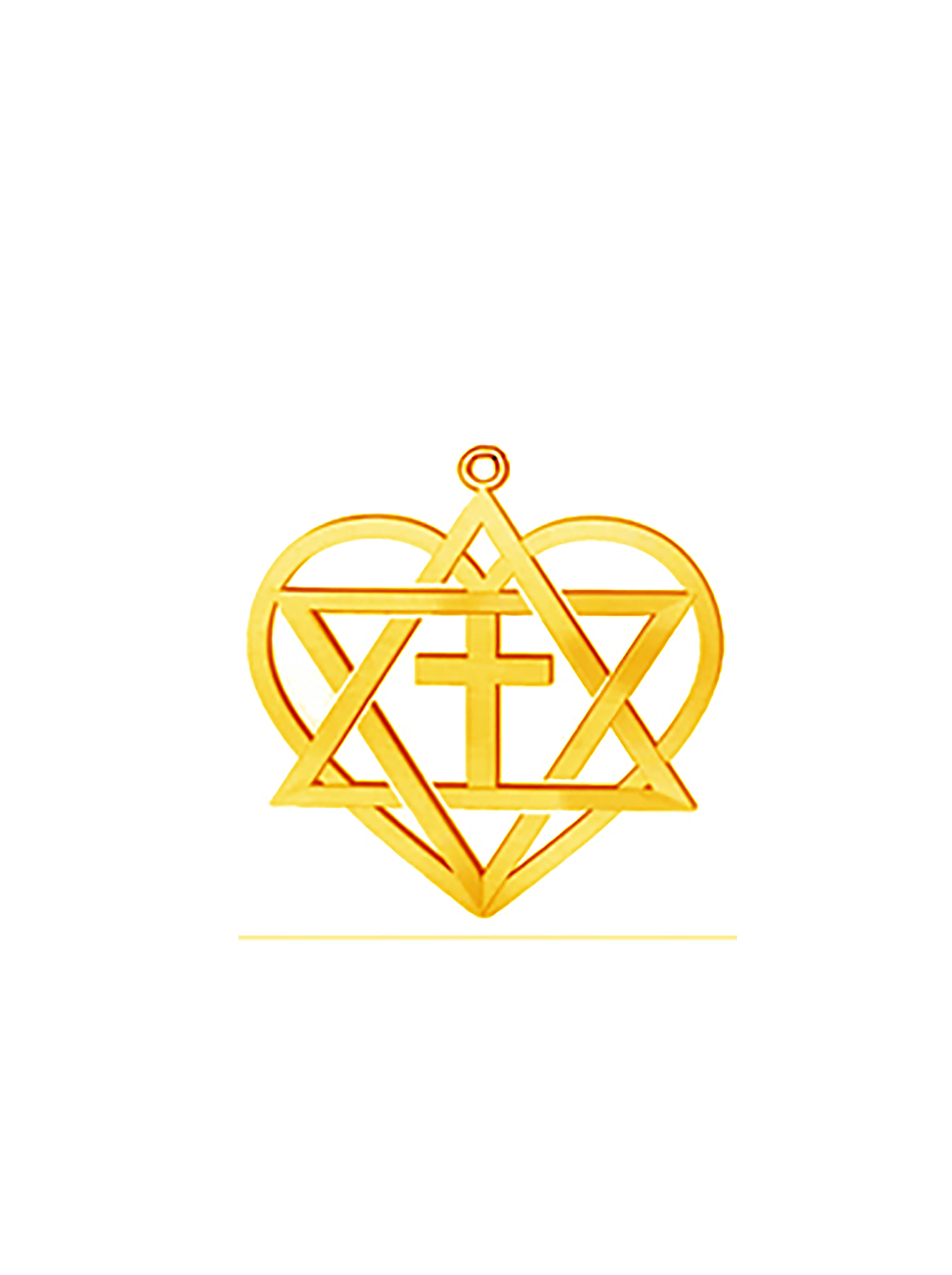Messianic 14KT Goldtone Star Of David With A14KT Goldtone Cross In A Heart. Charm Size 3/4 X 3/4 Inch. Hypoallergenic-Safe, No Nickel, Lead, Or Cadmium In The Metal. Comes With Jump Ring Attached