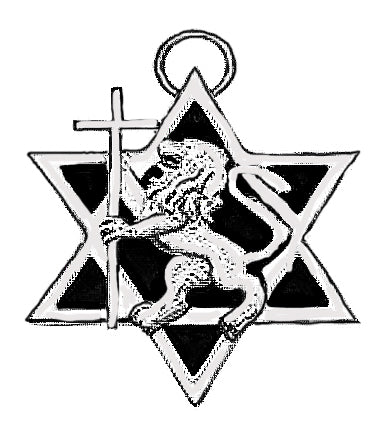 Messianic, Yeshua, Lion Of Judah Holding Silvertone Cross In A Silvertone Star Of David, What A Wonderful Gift For Yourself, Or Someone Special.