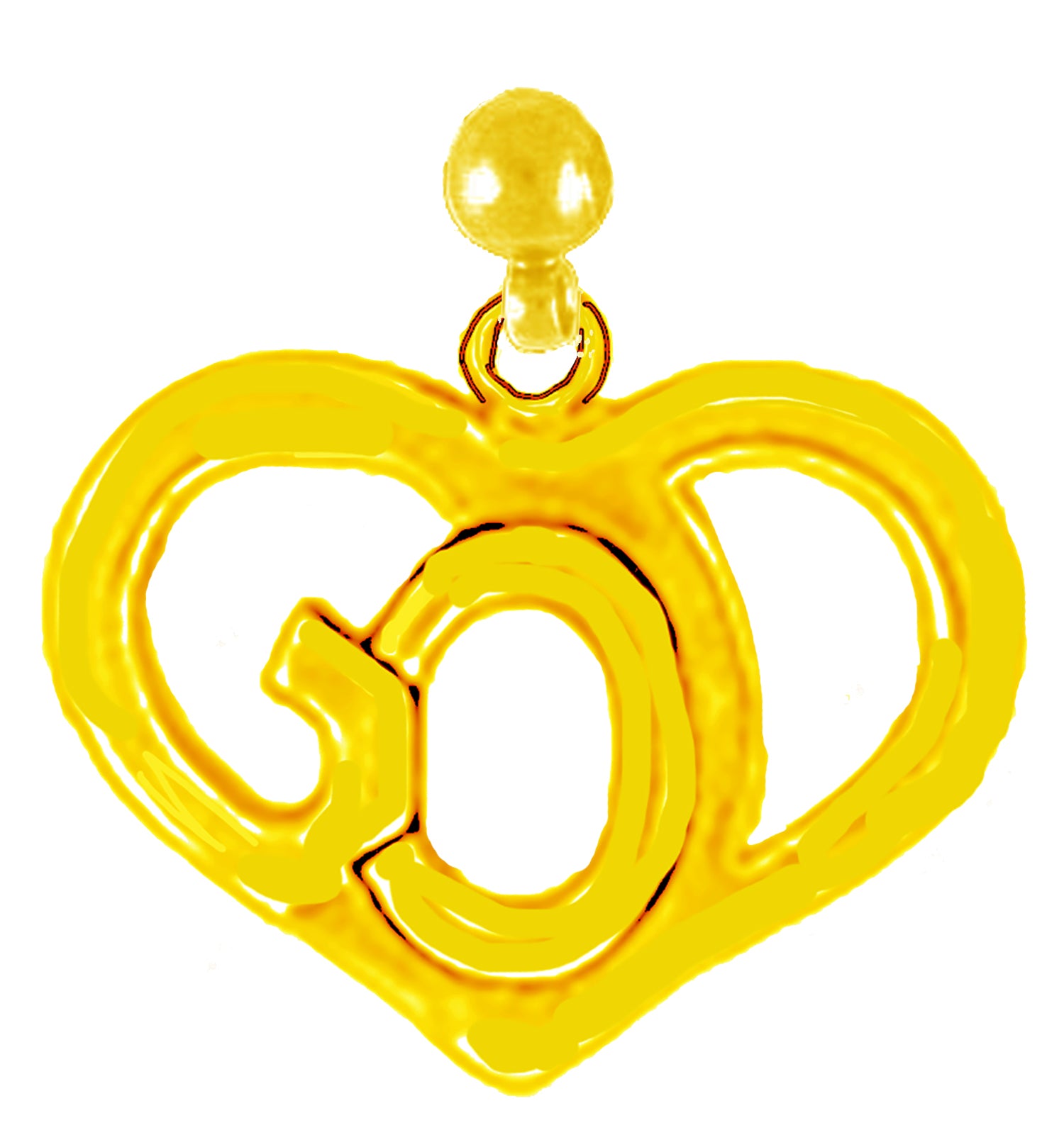 "GOD In Your Heart", A 14KT Goldtone Heart On A Post Is 5/8ths Inches High.What A Great Gift For Yourself Or Someone Special.Hypoallergenic,No Nickel,Lead,Cadmium In The Metal.Made In The USA. Silvertone Fishook Is Available, Look For it On This Page