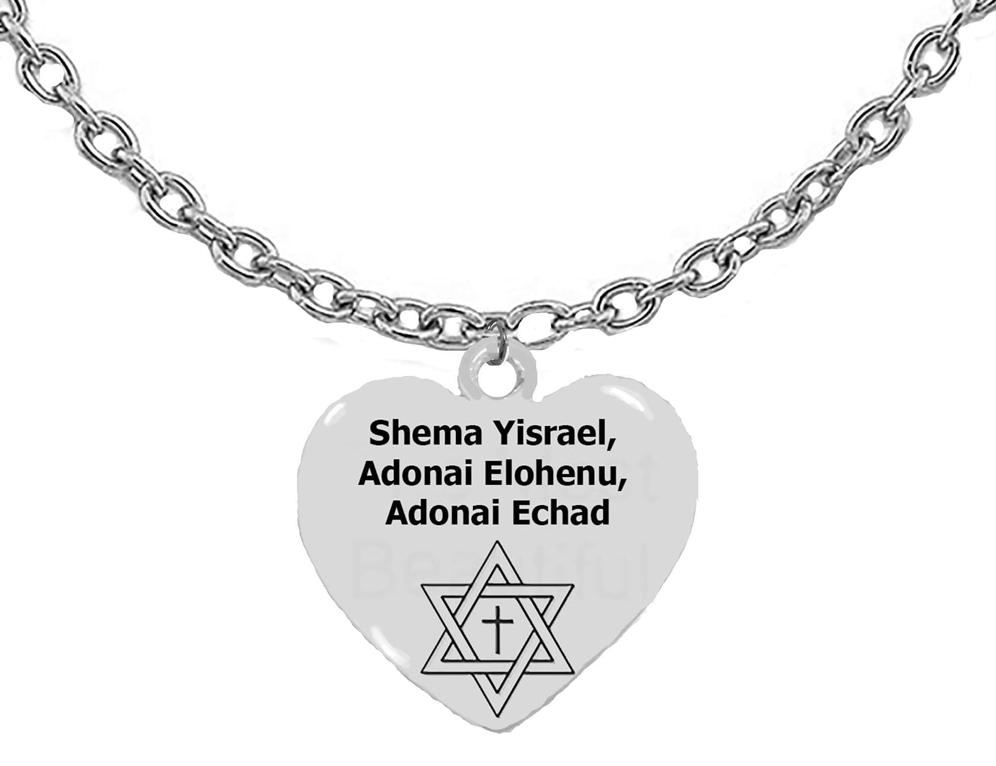 Messianic,  Jesus Said, Mark12:29-31 The Most Important Prayer Was The Shema. Hear O Isreal, The Lord Is Our God, The Lord Is One, Shema Yisrael Adonai Elohenu Adonai Echad, Star Of David With Cross