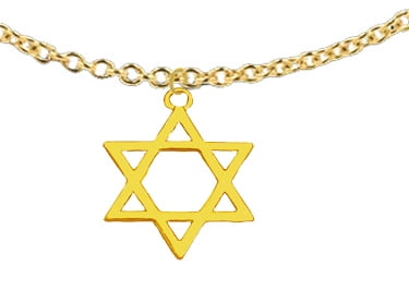 Jewish Jewelry, Highly Polished 14KT Goldtone Star Of David On A Adjustable Cable Chain Necklace, What A Wonderful Gift For Yourself Or Someone Special. A Great Bar Mitzvah Or Bas Mitzvah Gift ©2024