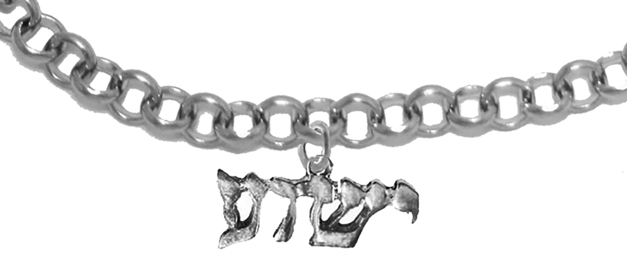 Messianic Jewelry, Yeshua (Jesus in Hebrew) Named By An Angel Of God, Adjustable Hypoallergenic Rolo Chain Bracelet, Will Fit Anyone,  Safe-Nickel, Lead, & Cadmium Free!