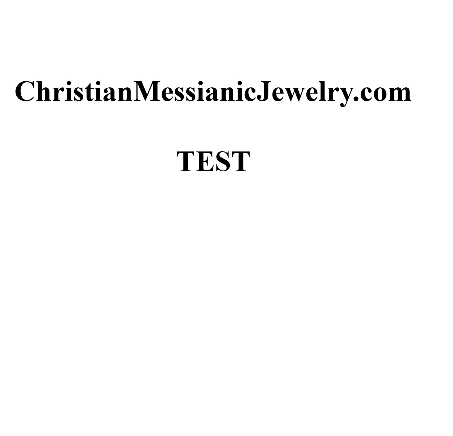 Christian Messianic Jewelry  TEST
