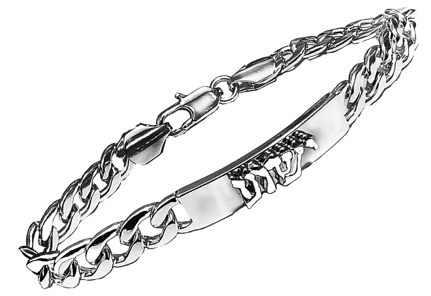 Messianic Christian Silvertone Yeshua, ID, Beautiful Curb Chain Bracelet If you do not believe that this jewelry is beautiful when you receive it, simply return it