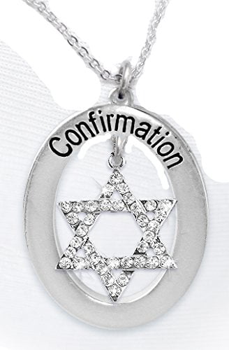 Jewish Jewelry, The Perfect Gift Jewish Confirmation, Genuine Austrian Crystal Star Of David On A Beautiful,  Adjustable, Silvertone Cable Chain Necklace, Hypoallergenic,Nickel, Lead, & Cadmium Free