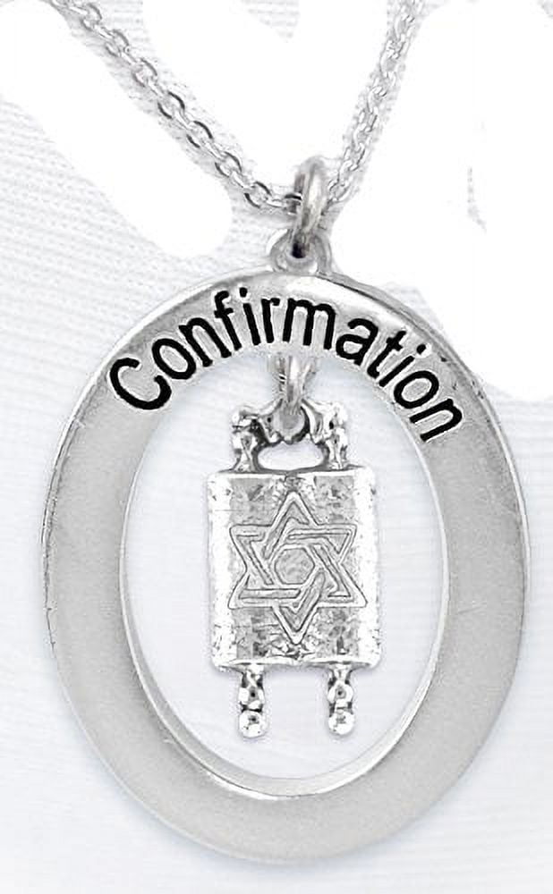 Jewish Jewelry, The Perfect Gift Jewish Confirmation, Torah On A Beautiful,  Adjustable, Silvertone Cable Chain Necklace, Hypoallergenic-Safe, No Nickel, Lead, Or Cadmium  in The Metal©2024